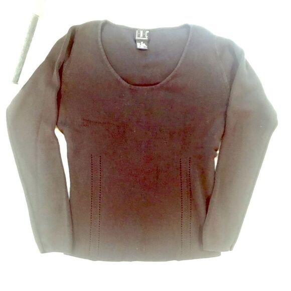 INC International Concepts Sweaters - I.N.C women’s long sleeve top black waist length